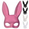 Party Masks Rabbit Mask Role Play Easter Rabbit Mask Halloween Carnival Party Bar Nightclub Costum Sexig Half Face Rabbit Ears 230329