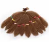 Mode mongole afro crépus bouclés faisceaux de cheveux en vrac extensions de cheveux synthétiques courte blonde 10 pouces 50g cheveux tressés pour bla5566254