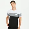 Magliette da uomo Summer T-shirt a maniche corte casual business a strisce rotonde a strisce sottili