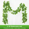 Andra evenemangsfestförsörjningar 2 1 m konstgjord växt Green Ivy Leaf Garland Silkvägg Hängande Vine Home Garden Decoration Wedding Diy Fake Wreath Leaves 230330