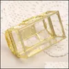 Gift Wrap Wraps Treasure Chest Candy Box Favor Mini Boxes Food Grade Plastic Transparent Jewelry Stoage Case Drop Delivery H Dhnwy