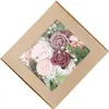 Dekoratif Çiçekler Yapay Combo Kutu Set Yaratıcı Düğün Buketleri Centerpieces Düzenlemeleri Gelin Duş Masa Dekoru 27x25x5.5cm