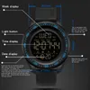 Zegarek sportowy obserwuje cyfrowe LED Waterproof Waterproof Auto Data wojskowa Green Square Mężczyznę Watch Sanda Brand Moun22