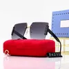 Fashion G Letter luxury sunglasses 2022 fashion Metal Sunglasses Women frameless cut edge