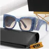 Okulary przeciwsłoneczne kocie oko M119 Europejska i amerykańska oprawka Okulary przeciwsłoneczne odporne na promieniowanie UV Damskie Duże oprawki Kwadratowe logo z literami Y L Płytka Zewnętrzna ramka Hip Hop