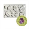 Moldes de cozimento Rose Leaves Silicone Soap Mold Acessórios