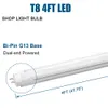 مخزون في الولايات المتحدة LED T8 Tube 4ft 28W G13 168 192leds مصباح مصباح خفيف 4 أقدام 1.2 متر صف مزدوج 85-265V الإضاءة