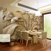 Sfondi Bacal Interior Classic Wall Paper Luxury 5D Stereo European Butterfly Flower Wallpaper Murale TV Sfondo Papel De Parede 3d