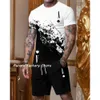 Tute da uomo Estate Tuta da uomo Dollars T-Shirt Pantaloncini Set Abbigliamento casual Moda Tute da jogging Abbigliamento outdoor Uomo Streetwear W0329