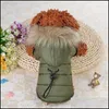Dog Apparel Pet Coat Winter Warm Small Clothes For Soft Fur Hood Puppy Down Jacket Clothing 5 Sizes Drop Delivery Home Garden Supplie Dhjqt