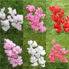 Flores decorativas grinaldas de cerejeira artificial Blossom Long Stem Simation Sakura Flor Flor for Home Party Decoration D Dhqcz