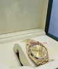 Nouvelle version d'usine Montre de qualité de compteur en or jaune 18 carats Champagne Cadran romain Cal 3255 Mouvement automatique ETA Plongée Natation Me250g