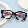 Designerglasögon P Spr18 Cat Eye Polygon Transparent Optical Frame Women's Large Face Slim Irregular Glasses {Category} RLWG