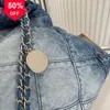 Made Old Design Denim Bag 23 Denim Grand Shopping Tote Travel Designer Woman Slings Body Meest dure handtas met zilveren ketting Gabrielle Quiltedhedeh