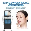Approvazione FDA 13 in 1 Microdermoabrasione Dermoabrasione idro facciale Bio micro Vacuum Oxygen Jet Facial Machine Cura della pelle Ringiovanimento della pelle Macchina per la rimozione di punti neri