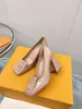 2023 mode femmes chaussures pompes talons hauts Sexy bout pointu perle Mules Slingback piste sort couleur fête de mariage-039