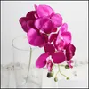 Decoratieve bloemen kransen orc kunstmatige doe -het -zelf vlinder zijden bloemboeket phalaenopsis home decoratie 6 kleuren drop del dhyjjjjjjjjjjjj