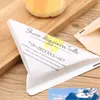100pcs Kraft Paper Ambalaj Yağ Durum Sandviç Donutlar Fırın Ekmek Yiyecek Çantaları Üçgen Beyaz Tan