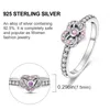 925 Silver Women Fit Pandora Ring Original Heart Crown Fashion Rings Blue Color Zircon Pink Heart Infinite Anillo Black Cat With Knitting Wool Ball