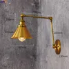 Lampes murales IWHD doré rétro lampe à LED Vintage Wandlamp balançoire bras Long lumières pour éclairage à la maison applique industrielle Arandela