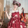 Casual Dresses 2023 Japanese Student Campus Lolita Cute Print Dress Sweet And Lovely Kawaii Princess Court Style Fairy