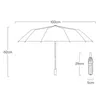 Umbrellas Windproof UV 저항성 3 배의 빈티지 우산은 16 개의 갈비뼈 핸들 중국 고전 우산 여성 파라솔 야외 선물 230330