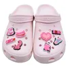 accessoires de pièce de chaussures Pink Cartoon Charmes de chaussures pour Clog Garden Sandal Fashion Girl Femmes Femmes Décoration Kid Gift