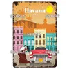 City Landscape Art Painting Metal Sign Plaque Retro Cityscape Poster Decor For Club Bar Man Cave Home Wall Decor Art Painting Plate 30X20cm W03