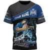 Мужские футболки летняя модная футболка персонализированное название Механик 3D по всему печати Tops Unisex Tshirts Street Casual Sports Tshirt 230330