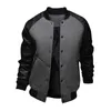 Jaquetas masculinas outono homem jaqueta casaco casual hip hop beisebol homens moda streetwear retalhos chaqueta hombre 230329