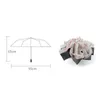 Parapluies Parasol Dentelle Parapluie Double Écran Solaire Ensoleillé Parapluie Double 8 Squelette Triple Pli Femelle Princesse Mignon UV Parapluie 230330