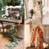 Fleurs décoratives 1m Artificielle Eucalyptus Vigne Multicolore Guirlande Faux Lierre Rotin Feuille De Soie Guirlande Pour Mariage Décoration De La Maison Mur