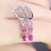 Hoop Earrings Natural Real Pink Tourmaline Earring 3 4mm 0.25ct 6pcs Gemstone 925 Sterling Silver Per Jewelry Fine X227209