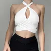 Y2K Fashion Summer Tanks 2023 New Year Women's Sleeveless Camis Sling Tanks Black White Wrap Vest Sexy Tops Crop T Shirt Female Lady