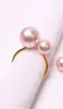 Napkin Rings 6pcs lot Wedding pearl rose flower napkin buckle ring 230330