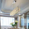 Chandeliers Light Rectangular Modern Crystal Chandelier Cystal Lamps Living Room Dining Creative Bar Lamp