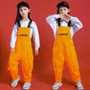 Dancewear Hip Hop Costumi di danza jazz Bambini Salopette a maniche lunghe Top Ragazzi Ragazze Vestiti Hiphop Street Dance Stage Show Wear 230330