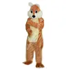 Costume de mascotte brun super mignon Brown Squirrel Costume Top Cartoon Anime THEME CARNIVAL UNISX ADULTES Taille de Noël Fête d'anniversaire