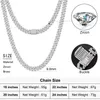 Cadenas Jewelry Iced Out 9mm Gold Plated Hip Hop Men Women Zircon Miami Cuban Link Chain Necklace
