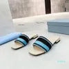 مصممة امرأة نسيج شرائح النعال البغال المرأة الوجه Flip Flops الصنادل غير الرسمية من الجلد الصيفي شريحة المطاط