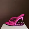 Sandalen Europäische und amerikanische Sommer-Metallzahn-Hochhackige Schuhe Modenschauen Damenkleider 44 Größe 230330