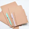 Bloco de notas em branco Kraft Paper Notebook Notepad Livro vintage Soft Cópia Diário Memorandos Er Jornal A4 A5 B5 Escritório de Droga de Aluno Dhktd