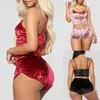 Kvinnors tvåbitar byxor 2023 stycken Sleepwear BH Set Velvet Underwear Lingerie Ladies Intimates Tops and Clothing