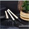 Spade Shovel Mini Set Outdoor Bonsai Garden Tools Handgjorda Plant Planting Flower Spade/Shovel Hand ThreePiece Drop Delivery Home DH5LI