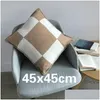 Cushion/Decorative Pillow Luxury Letter H Cashmere Design Outside Ers Decorative Soft Wool Throw Cases Home Decor Pillows For Living Dhff1