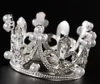 Mini Crown Princess Topper Crystal Pearl Tiara Children Ornaments for Wedding Birthday Party Cake Decorating