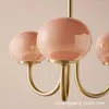 Hanglampen 2023 Frans eenvoudige landelijke vintage retro roze wit glas mooie meid woonkamer slaapkamer el lamp kroonluchter