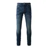 denim Classic Designer High Street Fashion Tinta unita Jeans a maniche dritte non decorati FAN
