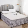 Sängkjol dubbel lager sängkläder inslagna i rufsade sängkläder personlig kreativ sängkläder dekoration fyra säsonger universella 2 paket 230330