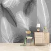 Wallpapers Papel De Parede 3d Custom Wallpaper Murals Feather For Walls Home Decor TV Background Wall